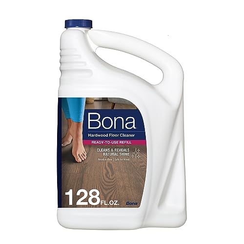 Bona Hardwood Floor Cleaner Refill - Residue-Free, Plant-Based, Safe for Wood Floors - 128 fl oz