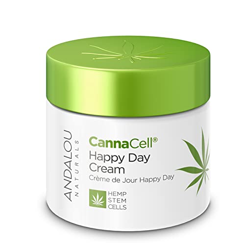 Andalou Naturals Happy Day Cream - Nourishing Hemp Stem Cell Formula for Glowing Skin - 1.7 fl oz