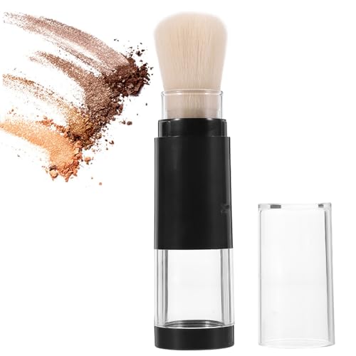 Beavorty Retractable Makeup Brush - Soft Blending Tool with Refillable Powder - Travel Size