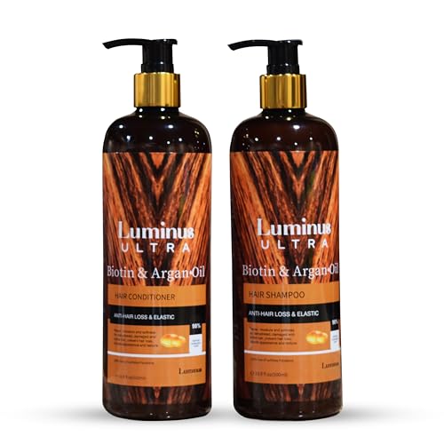 Luminus ULTRA Argan Oil Shampoo & Conditioner Set - Nourishing, Hydrating for Damaged Hair - 16.9oz
