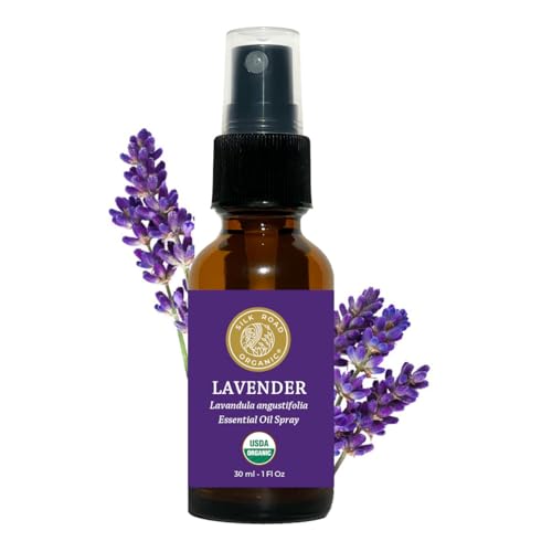 Silk Road Organic Lavender Spray - Calming Aromatherapy, USDA Certified Pure - 1 oz