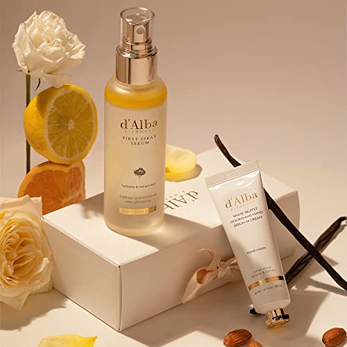 d'Alba Gift Set for Women - White Truffle Serum & Nourishing Hand Cream, Vegan Hydration