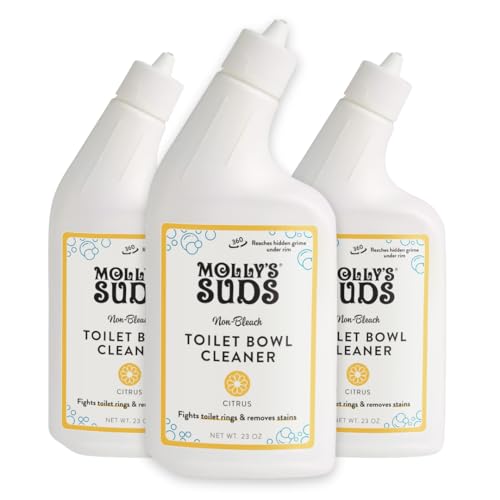 Molly's Suds Toilet Bowl Cleaner - Removes Stains, Deodorizes, Plant-Based, Citrus Scent - 23 Fl Oz