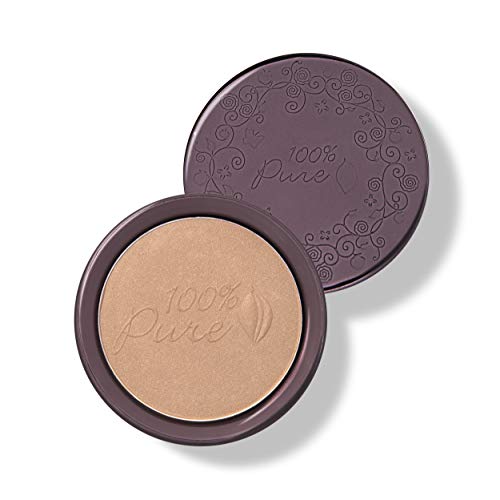 100% PURE Bronzer Powder - Cocoa & Fruit Pigments, Soft Shimmer, Vegan - 0.32 Oz