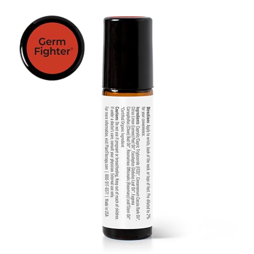 Plant Therapy Germ Fighter Essential Oil Blend - Immune Support, 100% Pure, Travel Size 10 mL