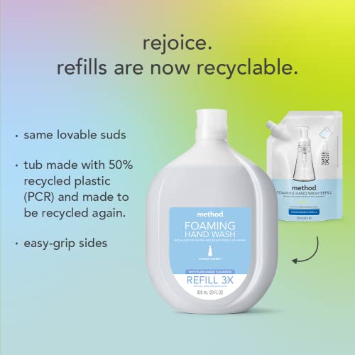 Method Foaming Hand Soap Refill - Biodegradable, Plant-Based Cleaners, 28 oz, Recyclable Bottle