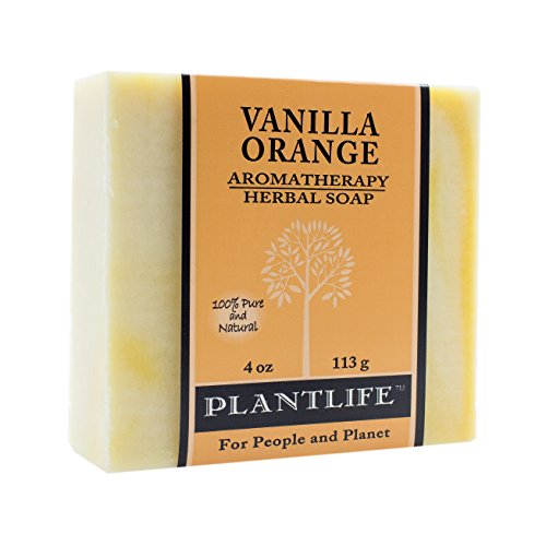 Plantlife Vanilla Orange Bar Soap - Moisturizing & Hydrating, Handcrafted with Plant Oils - 4oz