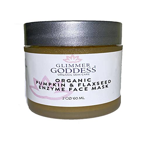 GLIMMER GODDESS Organic Face Mask - Nourishes & Brightens with Pumpkin & Flaxseed - 2 oz