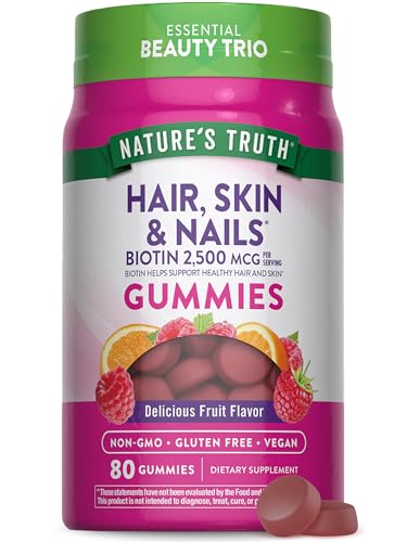 Nature's Truth Vitamins & Supplements Bundle - Boost Hair, Skin & Nails, Vegan, 80 Count