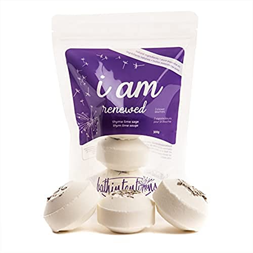 Bathintentions Shower Steamer - Stress Relief with Thyme, Lime & Sage Essential Oils - 3x Larger