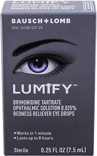 Lumify Eye Drops - Fast Redness Relief, Eye Brightening with Brimonidine - 0.25oz, Pack of 3