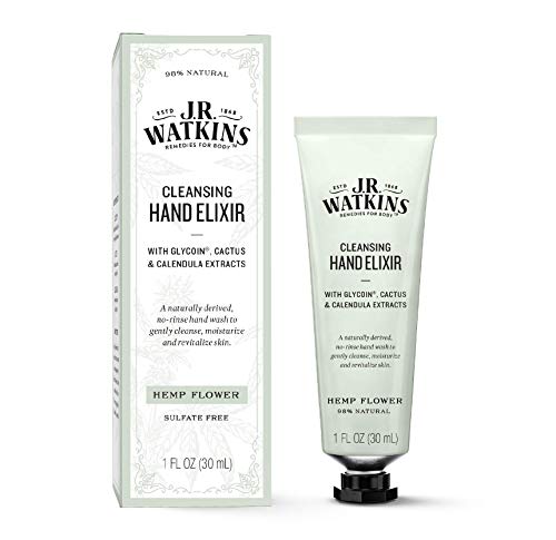 J.R. Watkins Hand Sanitizer - Gentle Alcohol-Based Cleanser with Cactus & Calendula - 1 oz