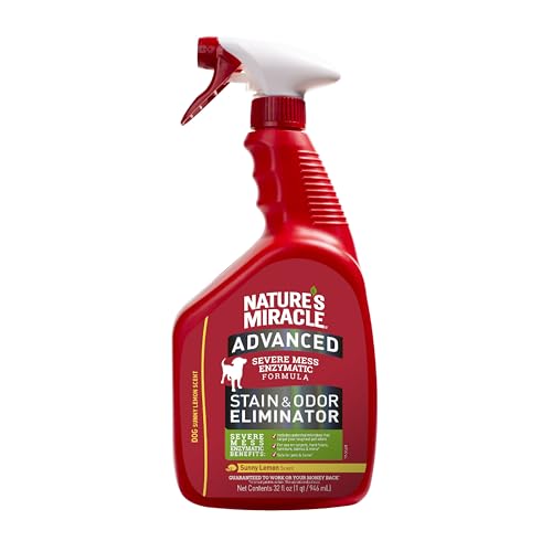 Nature’s Miracle Pet Odor & Stain Remover - Enzymatic Formula, Fresh Lemon Scent, 32oz