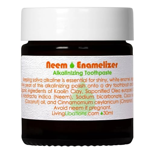 Living Libations Neem Enamelizer Toothpaste - Naturally Polishes Teeth, Vegan, 1 oz