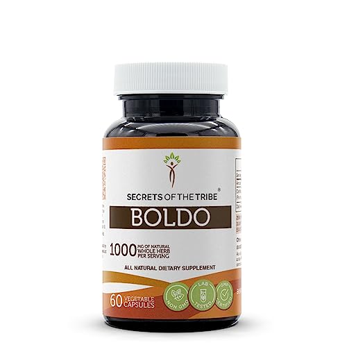 Secrets of the Tribe Boldo Herbal Supplement - High Potency, Pure Ingredients - 60 Capsules