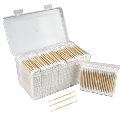 eyxformula Bamboo Cotton Swabs - Soft & Absorbent, Biodegradable Tips, 1000 Count Storage Box