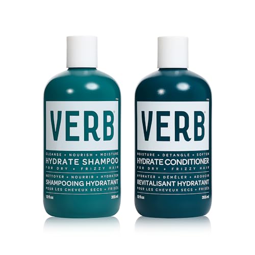 Verb Hydrate Shampoo & Conditioner Duo - Intense Moisture, Frizz Control, Argan Oil - 12 oz