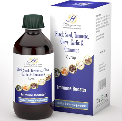 Herboganic Immune Defense Supplement - Natural Boost with Black Seed & Herbs for All Ages - 8oz