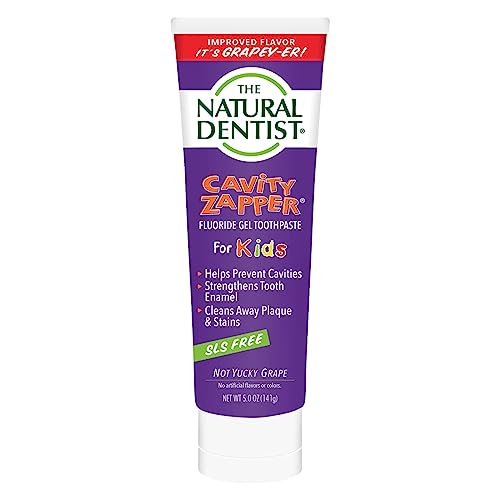 The Natural Dentist Kids Toothpaste - Reduces Plaque, SLS-Free, Not Yucky Grape Flavor - 5oz