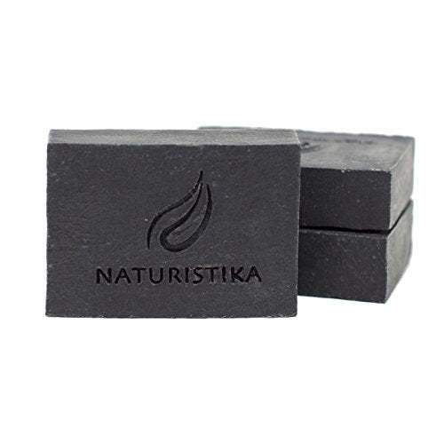 Activated Charcoal Soap Bar (3 Pack) - Detoxifying, Vegan, All-Natural - Unscented, 6oz