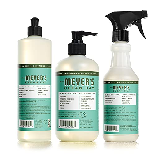 Mrs. Meyer's Kitchen Essentials Set - Plant-Derived Cleaners, Basil Scent - 3 Count