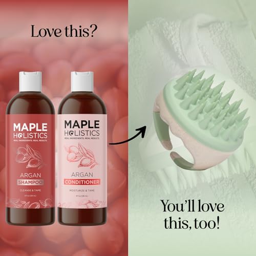 Maple Holistics Argan Oil Shampoo & Conditioner Set - Nourishing for Color Treated Hair - 16oz