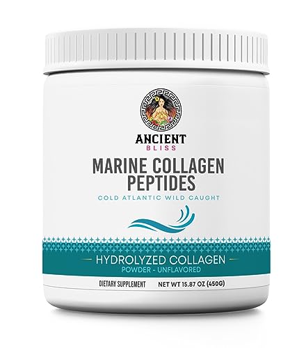 Ancient Bliss Marine Collagen Protein Powder - Supports Skin, Joints & Metabolism - 15.87 Oz