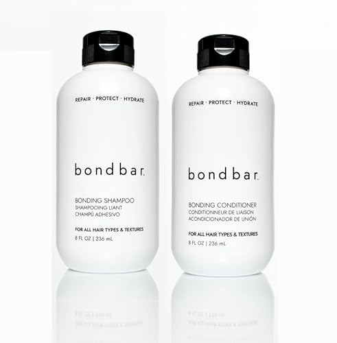 Bondbar Repairing Shampoo & Conditioner - Strengthens & Hydrates All Hair Types - 8 Fl. Oz.