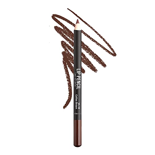 KISS New York Professional Slim Lip Pencil - Creamy Vegan Formula, Water-Resistant, Coffee Brown