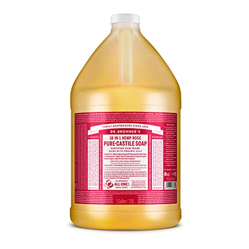 Dr. Bronner's Pure-Castile Liquid Soap - Organic, Fair Trade, Multi-Use, Vegan - 1 Gallon