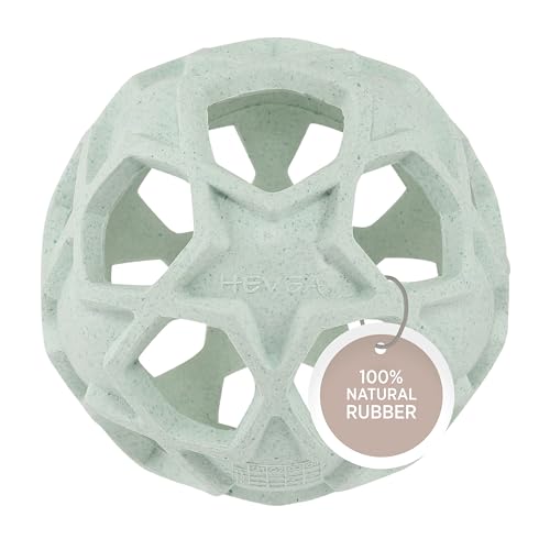 HEVEA Star Activity Ball - Stimulates Motor Skills, Plant-Based, BPA-Free, Mint - 4+ Months