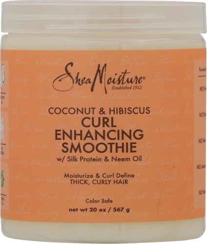 SheaMoisture Curl Enhancing Smoothie Hair Cream - Frizz Control, Softness & Shine - 20oz