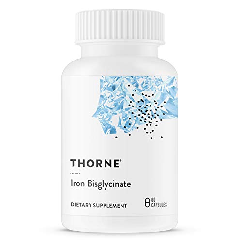 THORNE Iron Bisglycinate - 25 mg Well-Absorbed Iron, NSF Certified, Gluten-Free - 60 Capsules