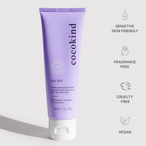 Cocokind Silk SPF Sunscreen - Mineral & Chemical Protection, Sensitive Skin Friendly - SPF 30