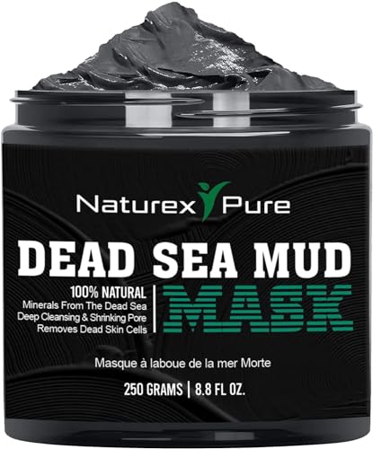 Naturex Pure Dead Sea Mud Mask - Deep Cleansing for Breakouts, Hydrating - 8.8fl oz