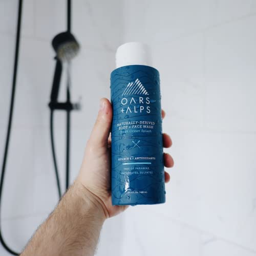 Oars + Alps 3-in-1 Shampoo, Conditioner & Body Wash - Hydrates with Kelp & Algae Extracts - 12oz