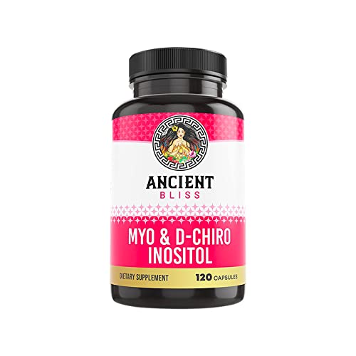 Ancient Bliss Myo & D-Chiro Inositol Supplement - Hormonal Balance, Vegan Capsules - 120ct