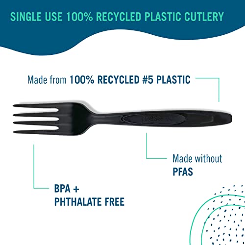 Preserve Recycled Plastic Forks - Durable, BPA-Free, B Corp & Climate Neutral Certified - 24 Count