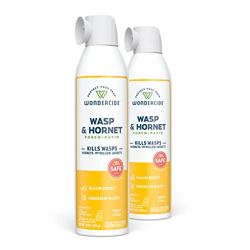 Wondercide Wasp & Hornet Killer Spray - Natural Essential Oils, Pet Safe - 10 oz, 2 Pack