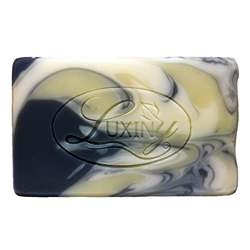 Luxiny Eucalyptus Spearmint Body Soap - Hydrating, Vegan & Charcoal Infused - 1 Bar