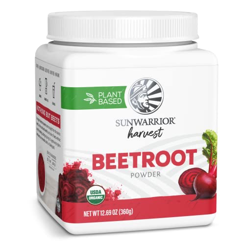 Sunwarrior Beet Root Powder - Boosts Nitric Oxide & Stamina, Organic Vegan Formula - 360g