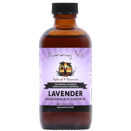 Sunny Isle Lavender Jamaican Black Castor Oil - Nourishing Hair Treatment, 4 Ounce