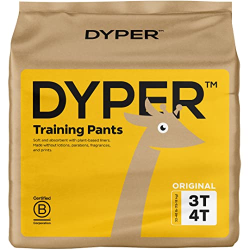 DYPER Toddler Potty Training Pants - Hypoallergenic, Plant-Based Materials, 24 Pack (3T-4T)