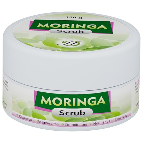 Herboganic Moringa Facial Scrub - Nourishing, Gentle Cleansing for All Skin Types - 4oz