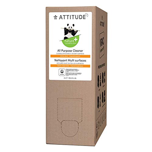 ATTITUDE All Purpose Cleaner - EWG Verified, Vegan, Naturally Derived, Citrus Zest - 135.26 Fl Oz