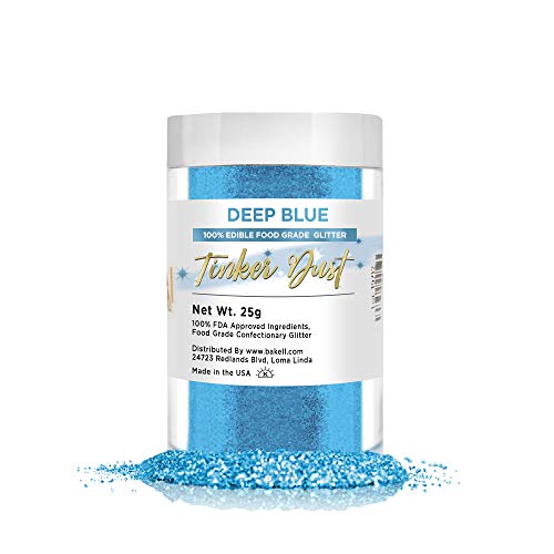 BAKELL Deep Blue Edible Glitter - Vegan, Kosher Certified, Dairy & Gluten Free - 25g