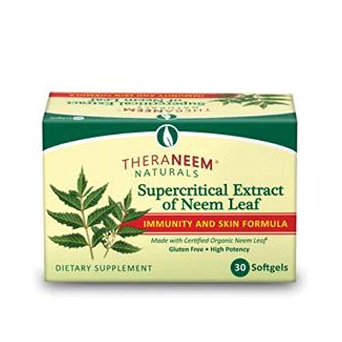 TheraNeem Neem Herbal Supplement - Immune & Digestion Support, Organic Ingredients - 60 Softgels