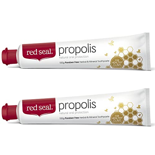 Red Seal Propolis Toothpaste - Natural Cavity Protection, Sensitive Formula - 100g