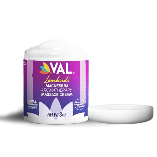 VAL Magnesium Cream - Relieves Muscle Tension, Hydrating Organic Oils - 8oz Whole Body Massage