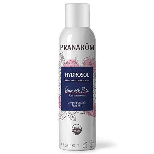 Pranarom Water Hydrosol - Hydrating Botanical Misting Spray, Damask Rose - 4oz